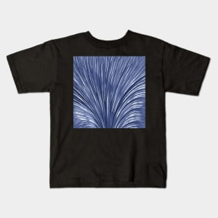 Fan shaped abstract in blue Kids T-Shirt